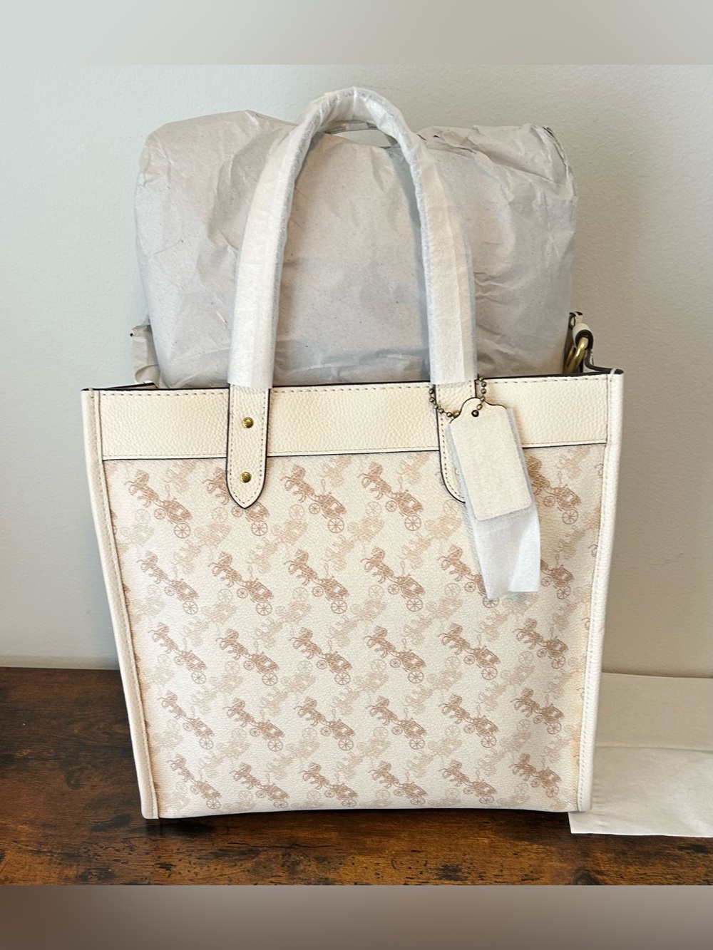 Coach Field Tote With Horse And Carriage Print
